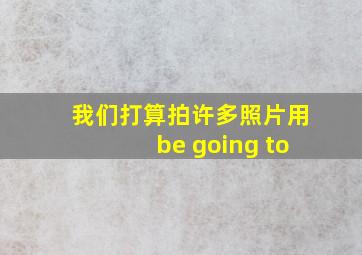 我们打算拍许多照片用be going to